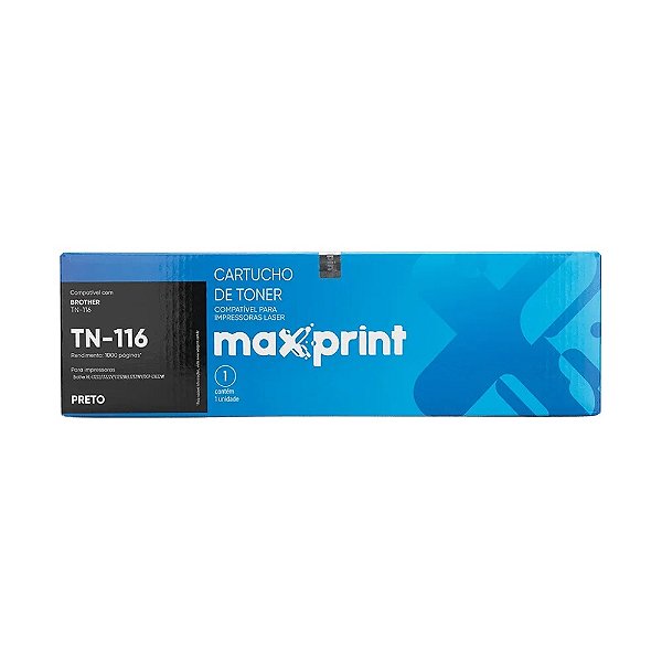 Toner Maxprint Compatível Brother TN-116 TN116 Preto 1.2K | Infopeças