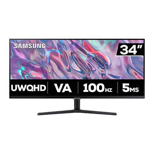 Monitor UltraWide 34 Samsung ViewFinity S5 LS34C500 100Hz Flat - Infopeças