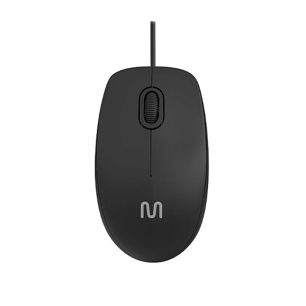 Mouse com Fio MF400 1200DPI Cabo 180cm 3 Botões Preto MO386 Multi Infopeças