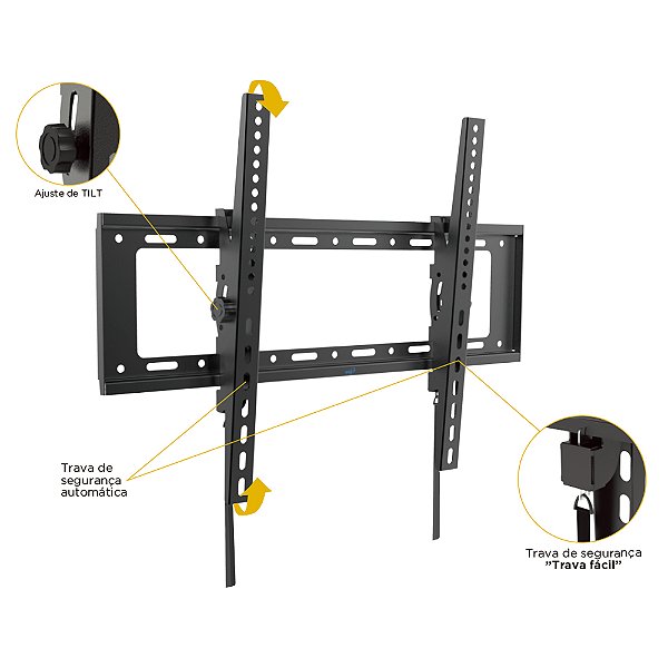 Suporte Inclinável para TV 32" a 86" ELG A03V6 Slim - Infopeças