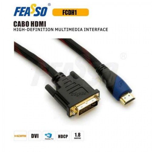 Cabo Dvi Macho X Hdmi Fcdh1 1,8m 24+1 Feasso