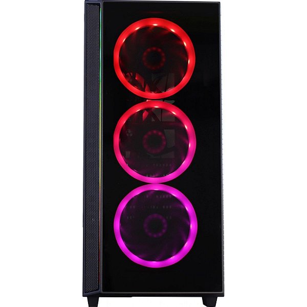 Gabinete Gamer Redragon Grapple Preto Gc-607bk Sem Fonte