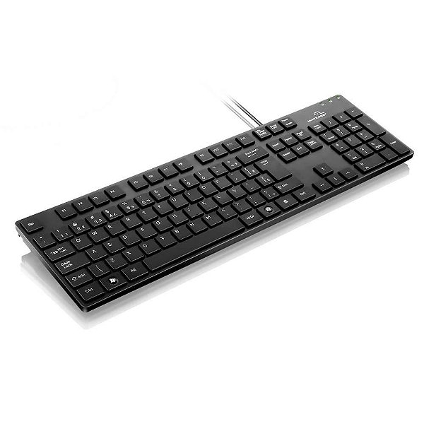 Teclado basico chocolate com fio multilaser tc142