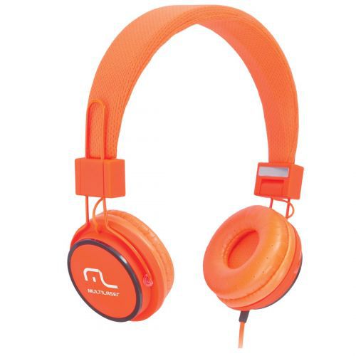 FONE DE OUVIDO HEADPHONE FUN LARANJA MULTILASER PH086