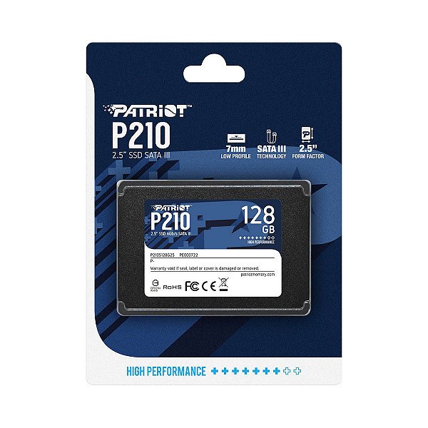 HD SSD Patriot P210 128GB 2,5 Sata III PBU120GS25SSDR