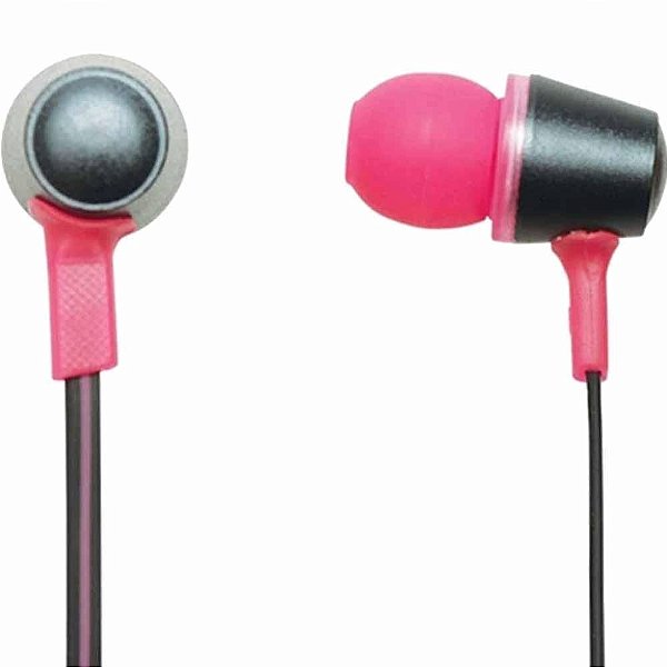 Fone De Ouvido Mini Maxprint Preto E Rosa