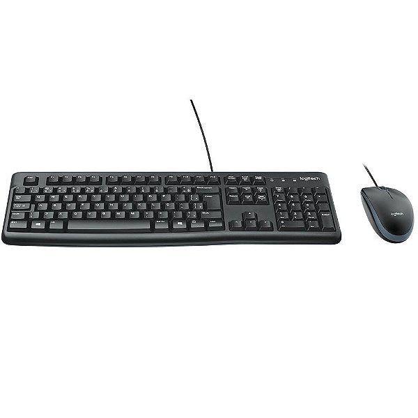 KIT TECLADO+MOUSE COM FIO OPT MK120 USB LOGITECH