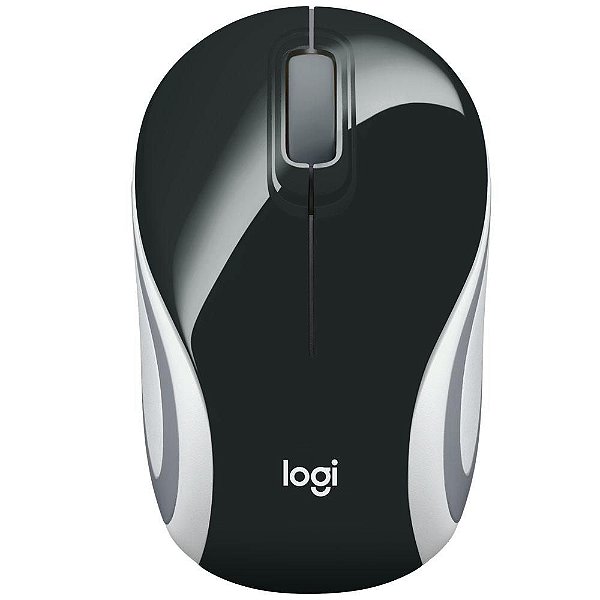 Mouse mini sem fio receptor nano m187 preto logitech