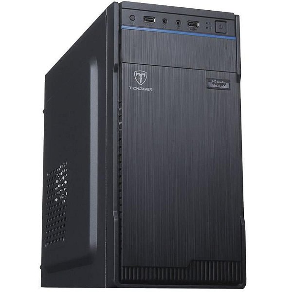 Gabinete Com Fonte T-dagger Modelo T-tgc230 Preto/azul