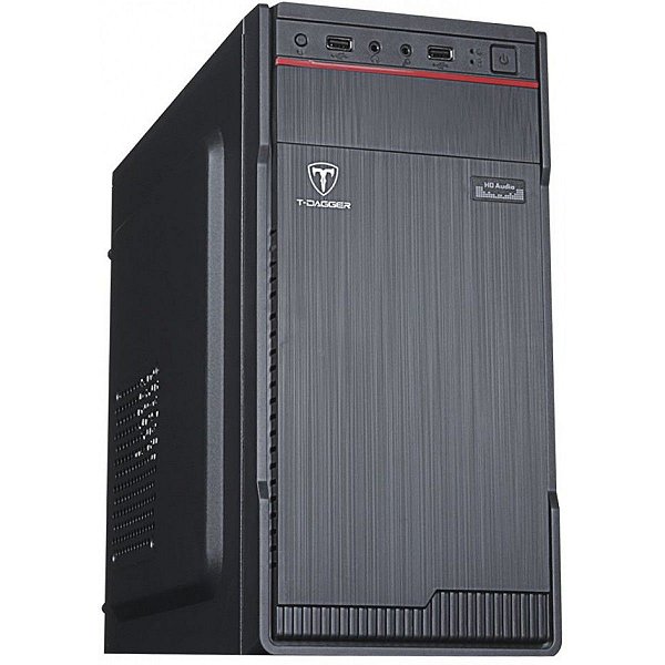 Gabinete Com Fonte T-dagger Swain Preto/vermelho