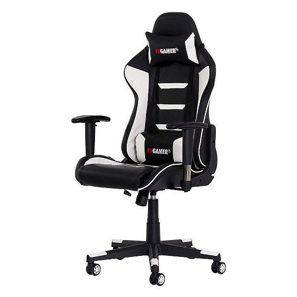 Cadeira Gamer II Preta com Branca Import FDA5959PRBR