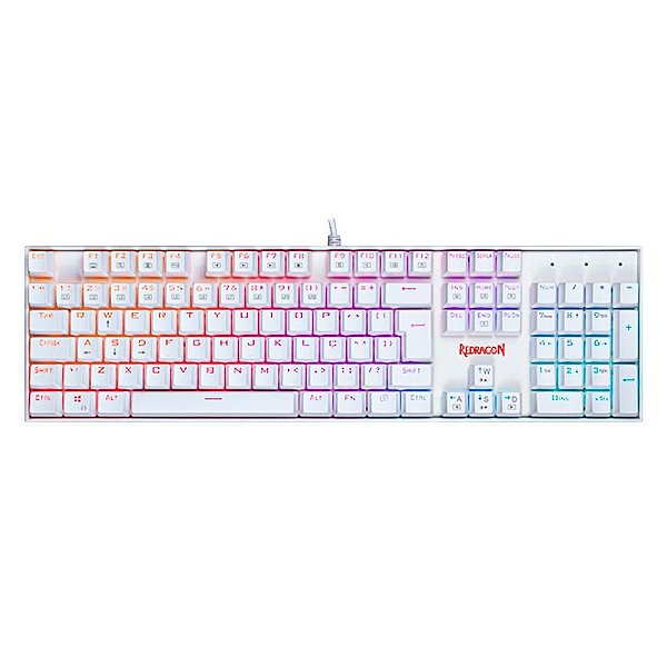 Teclado Mecanico Mitra Rgb Branco Switch Azul