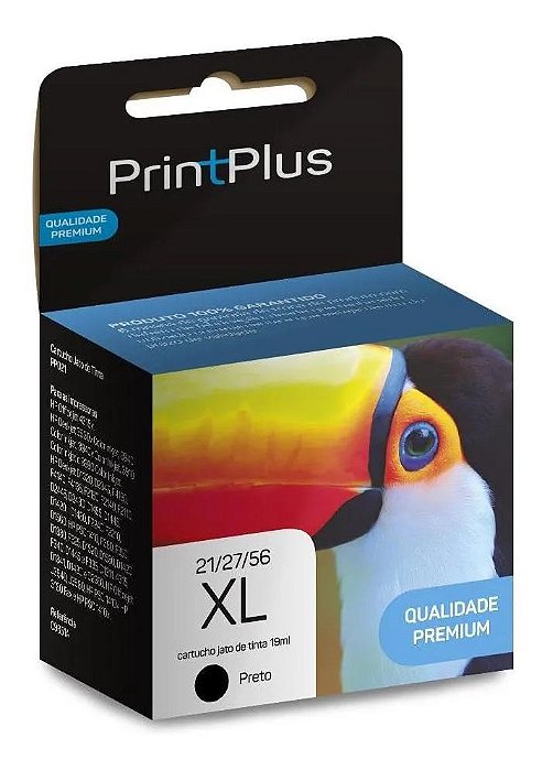 Cartucho Jato De Tinta Hp 21/27/56 Multilaser  PP021