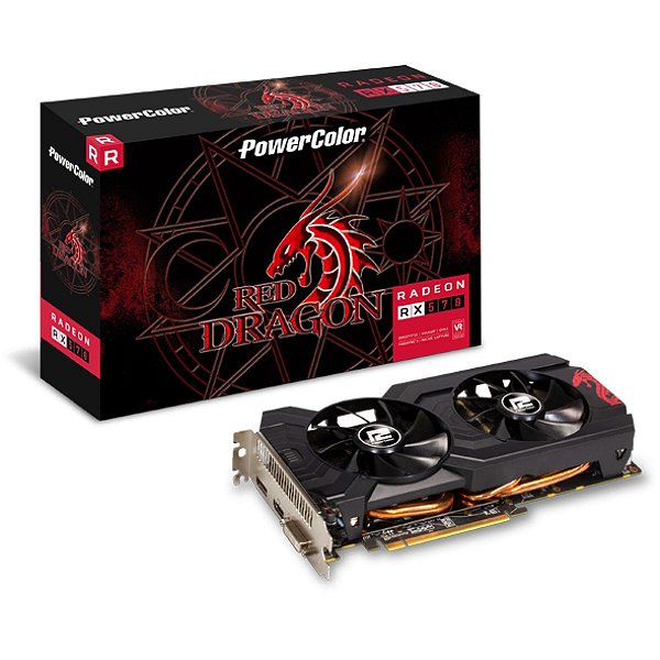 Placa De Video Amd Rx 570 4gb Red Dragon Power Color