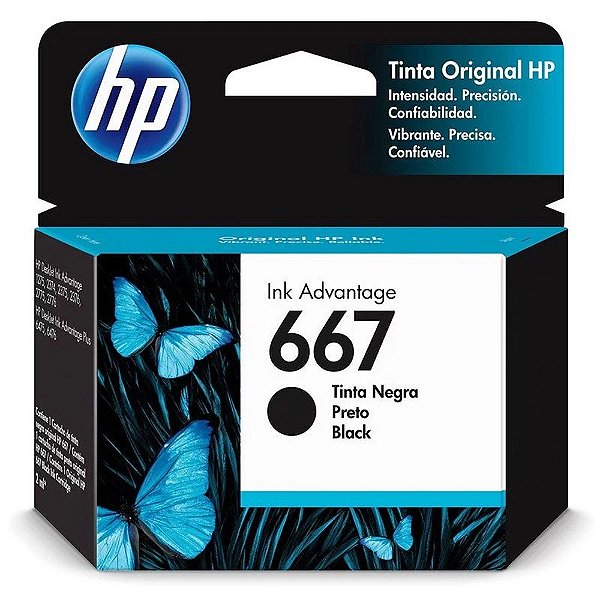 CARTUCHO HP 667 PRETO 3YM79AL