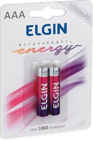 Pilha Elgin Recarregavel Aaa-1000mah Elgin C/2