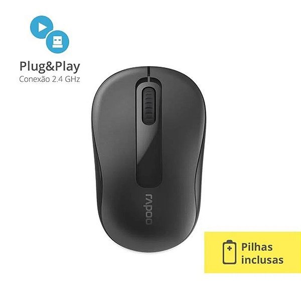 Mouse Rapoo 2.4 Ghz Black Ra007