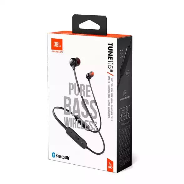 Fone De Ouvido jbl Tune 115bt Intra Auricular - Bluetooth - Branco Jblt115btwht