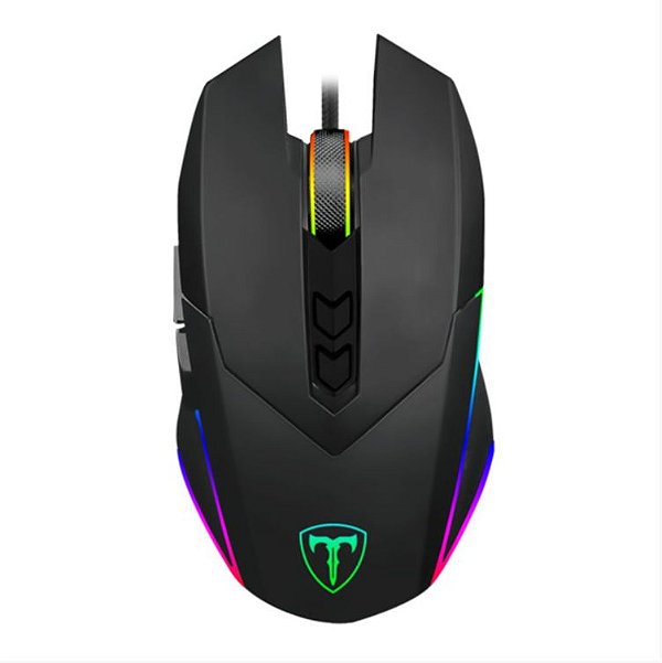 MOUSE COM FIO GAMER T-DAGGER LIEUTENANT PRETO RGB T-TGM301