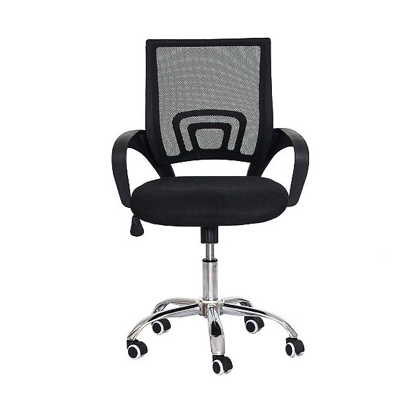 Cadeira Escritorio Basic Mesh Baixa Preta FDB1149PR