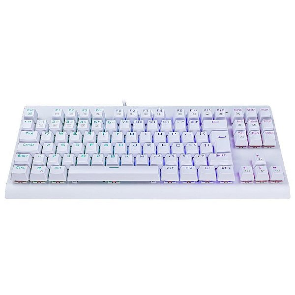 Teclado Gamer Mecânico Redragon Dark Avenger RGB Branco - K568W-RGB