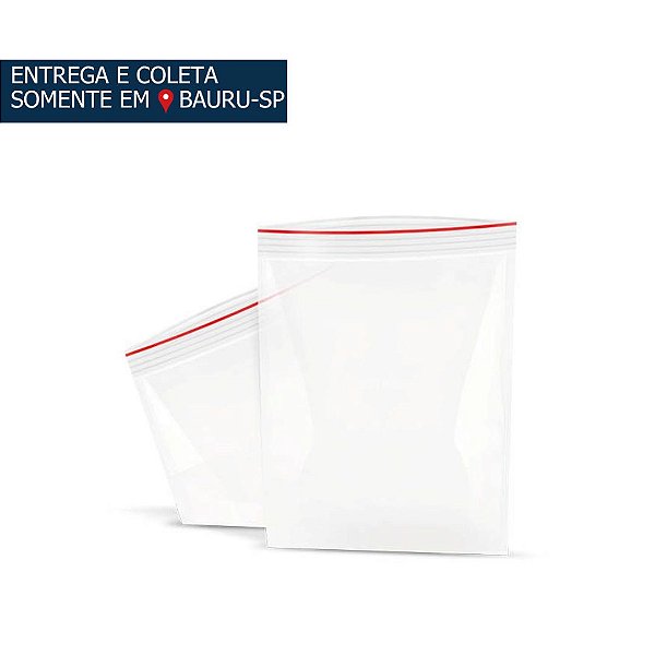Saco Plástico Zip c/100 unidades