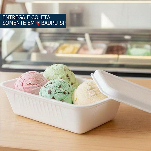 Embalagem Isopor Retangular 500ml HF70 c/ tampa c/400 unidades