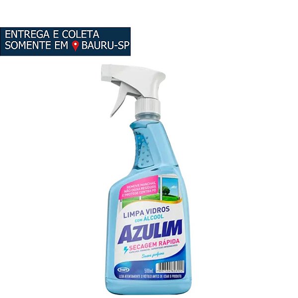 Limpa Vidros Spray Azulim 500ml