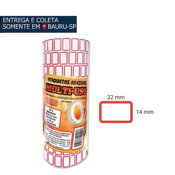 Etiqueta para Preço nº2 22x14 c/714 etiquetas