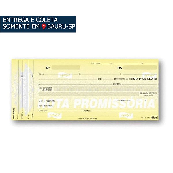 Talão Nota Promissória c/50 folhas