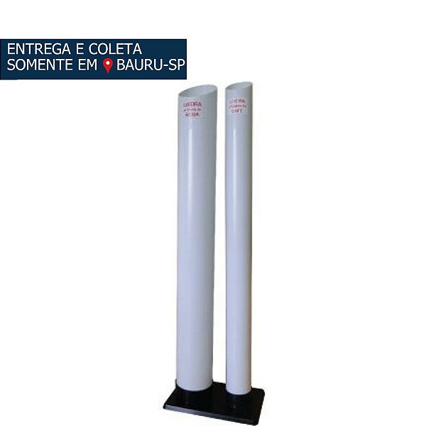 Lixeira para Copos Descartáveis 2 tubos Água e Café