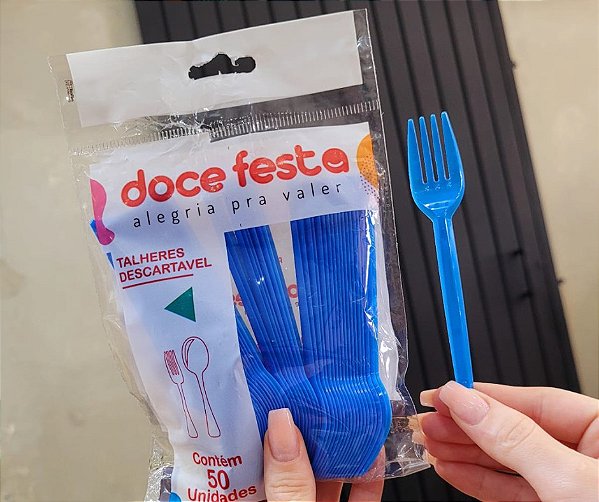 Garfo para Sobremesa Azul c/50 unidades