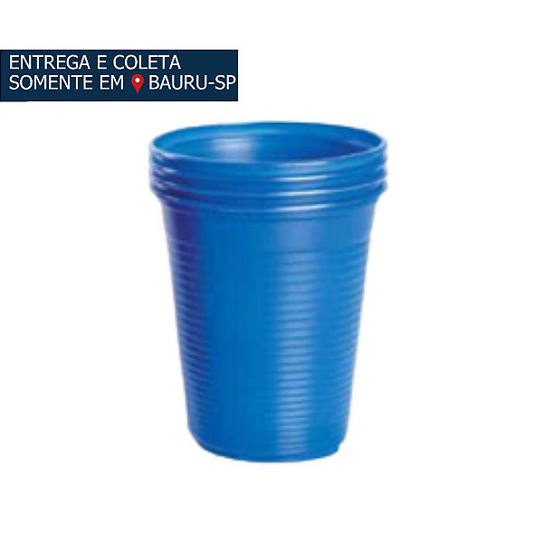 Copo Plástico 200ml Azul Escuro c/50 unidades