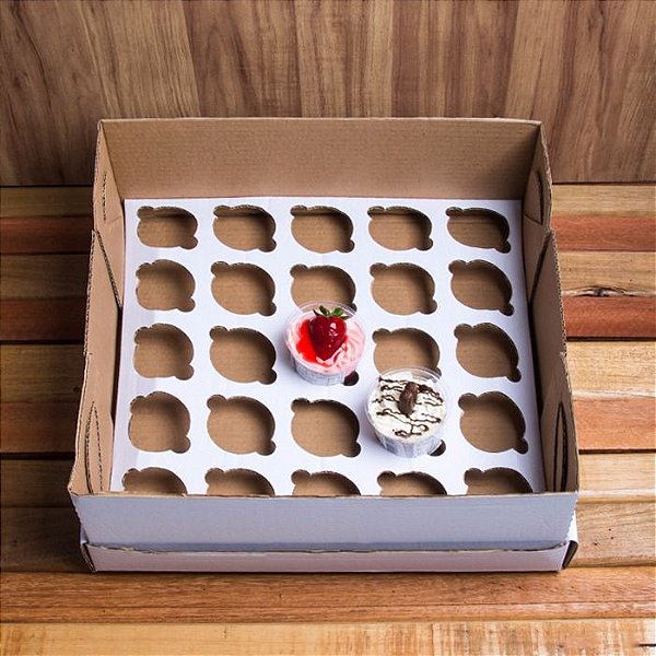 Caixa para Cupcake com Divisórias