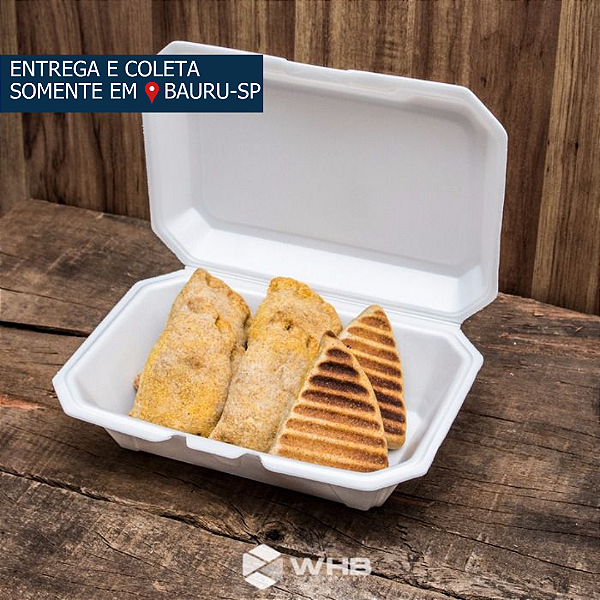 Embalagem Isopor Retangular 900ml HF101