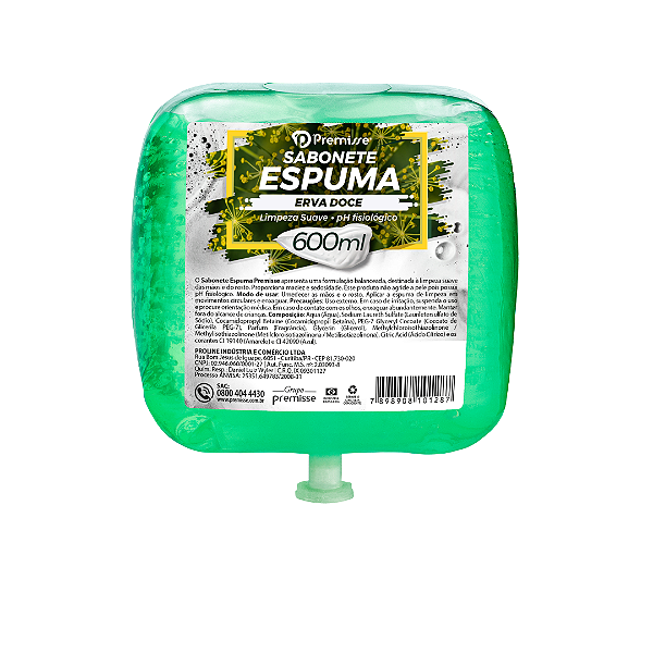 Sabonete Espuma 600ml - Erva Doce
