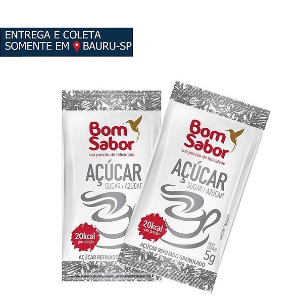 Açúcar Refinado Granulado em Sachê c/1000 unidades