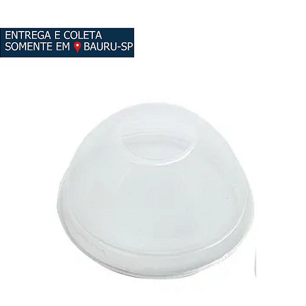 Tampa bolha com furo p/copo 440ml e 550ml PP c/1000 - RIOPLASTIC