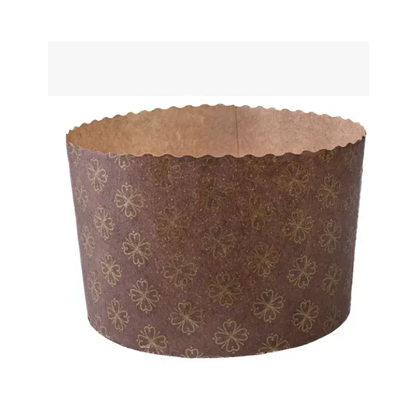 Forma de Panetone 500g Marrom c/12 unidades