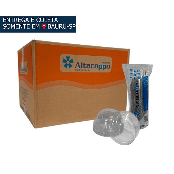 Tampa Bolha com furo p/ copo 440/550 c/1000unidades - ALTACOPPO