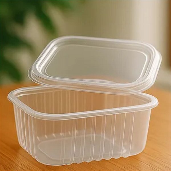 Pote Retangular 150ml com Tampa c/20 unidades PRAFESTA