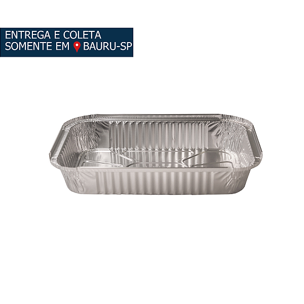 Bandeja em Alumínio c/tampa papel 1150ml c/100 unidades - DARNEL