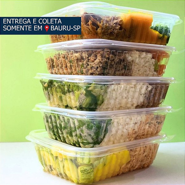 Pote Retangular 500ml c/Tampa c/144unidades PRAFESTA
