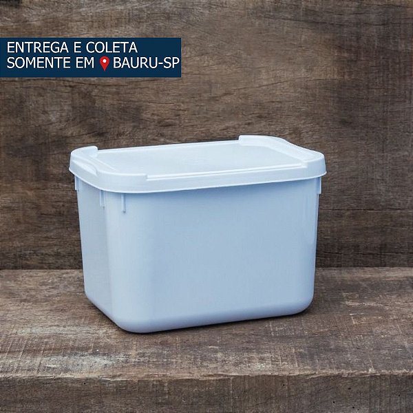 Pote Sorvete Branco 2 litros com tampa c/10 unidades