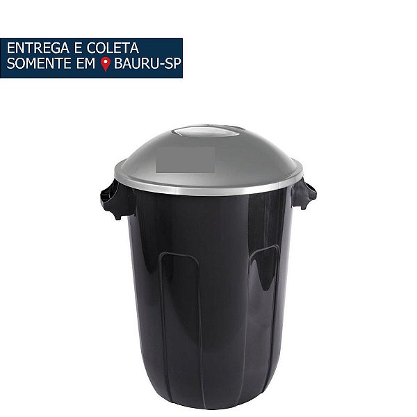 Lixeira Plástica 60L Preta