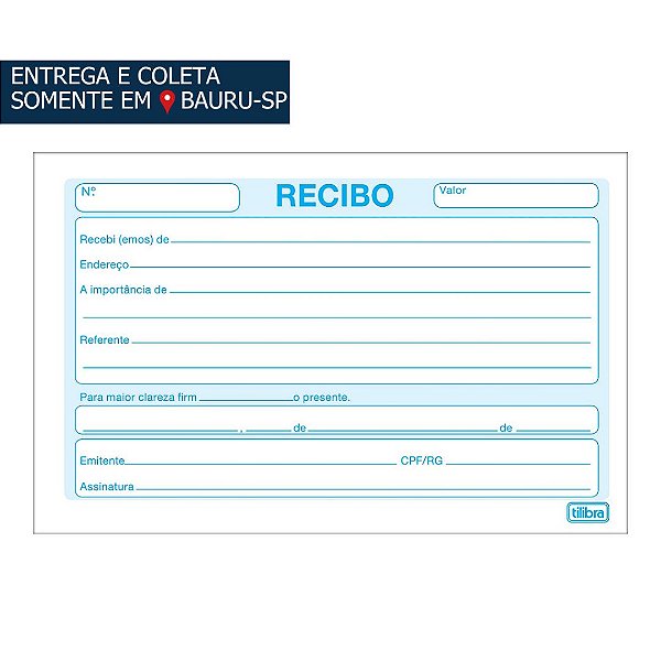 Talão Recibo Comercial SEM Canhoto c/50 folhas