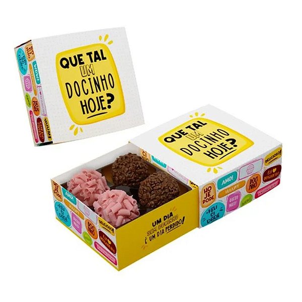 Caixa 4 doces c/10 unidades - QUE TAL UM DOCINHO?