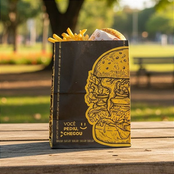 Saco Papel SOS Burguer Black G c/50 unidades