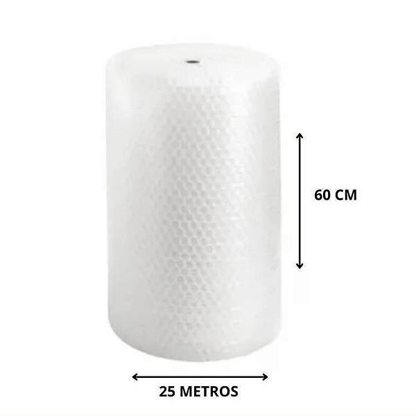 Bobina Plástico Bolha 60 x 25 metros