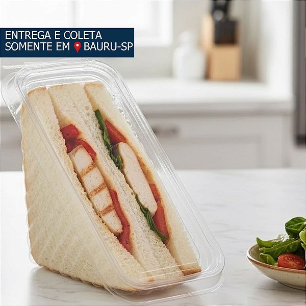 Embalagem Plástica Sanduíche G565 c/100 unidades